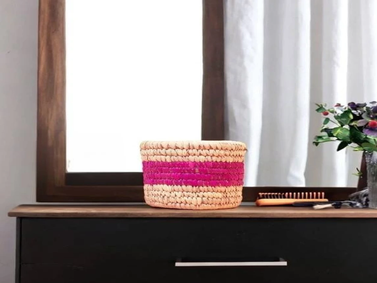 Palm Leaf Storage Basket